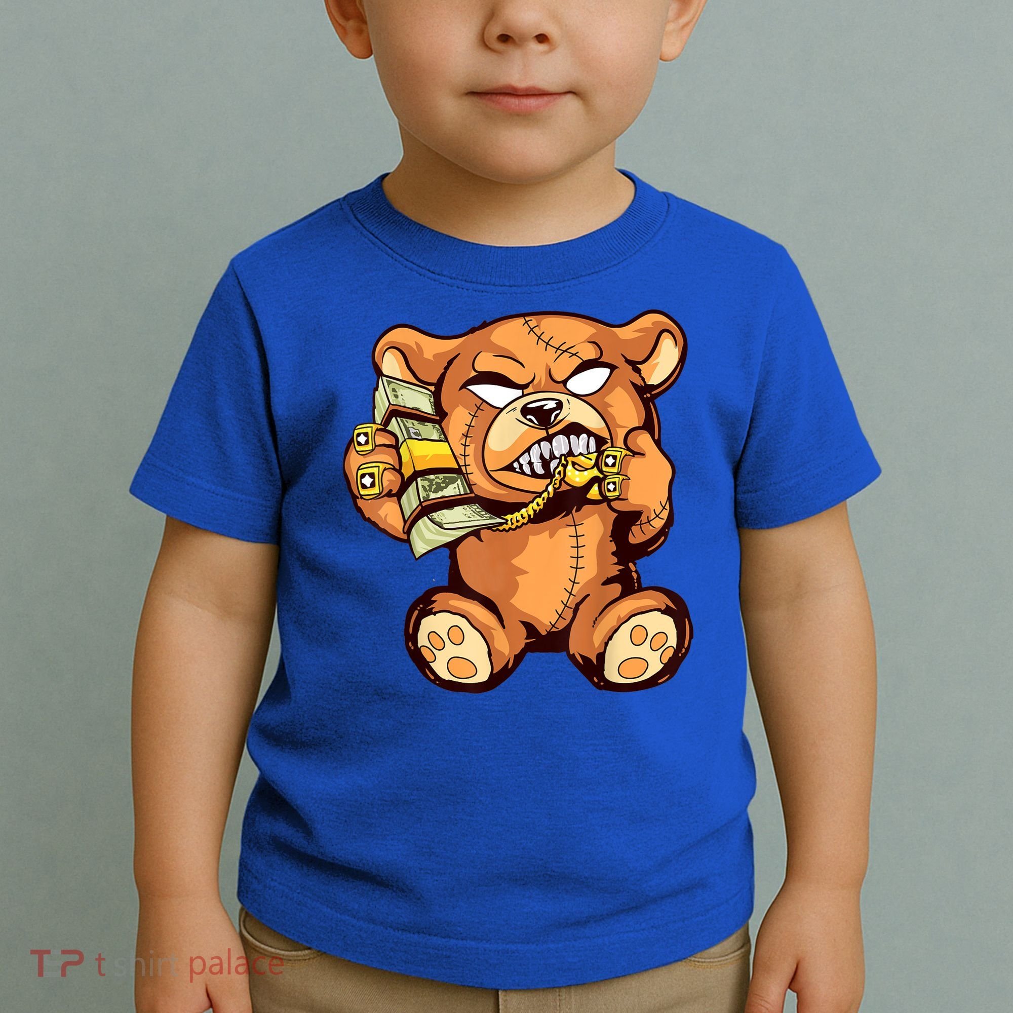 Money Calling Hip Hop Teddy Bear Gangster Rap Drip Swag Dope Toddler T-Shirt