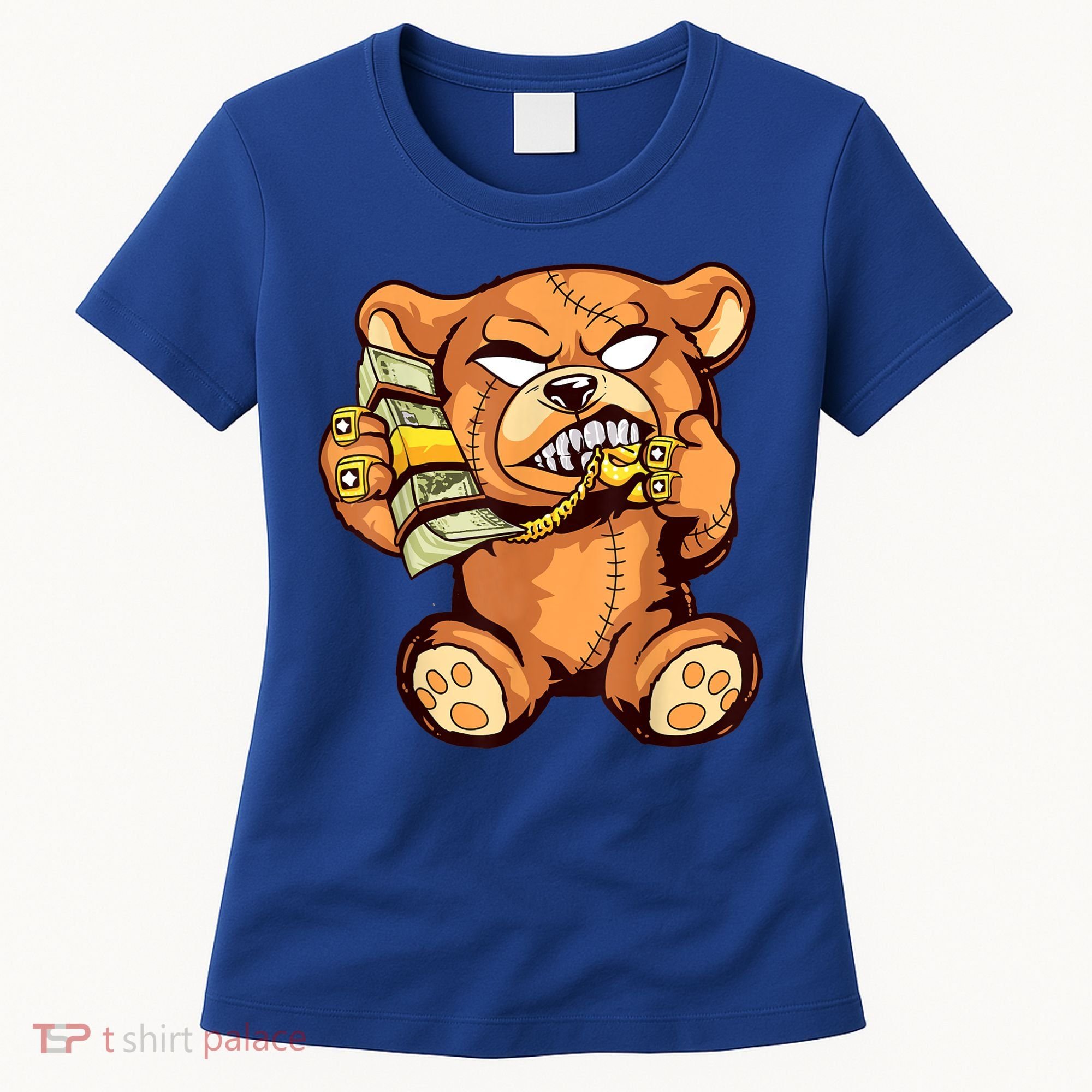 Money Calling Hip Hop Teddy Bear Gangster Rap Drip Swag Dope Women's T-Shirt