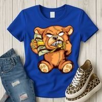 Money Calling Hip Hop Teddy Bear Gangster Rap Drip Swag Dope Women's T-Shirt thumb 3