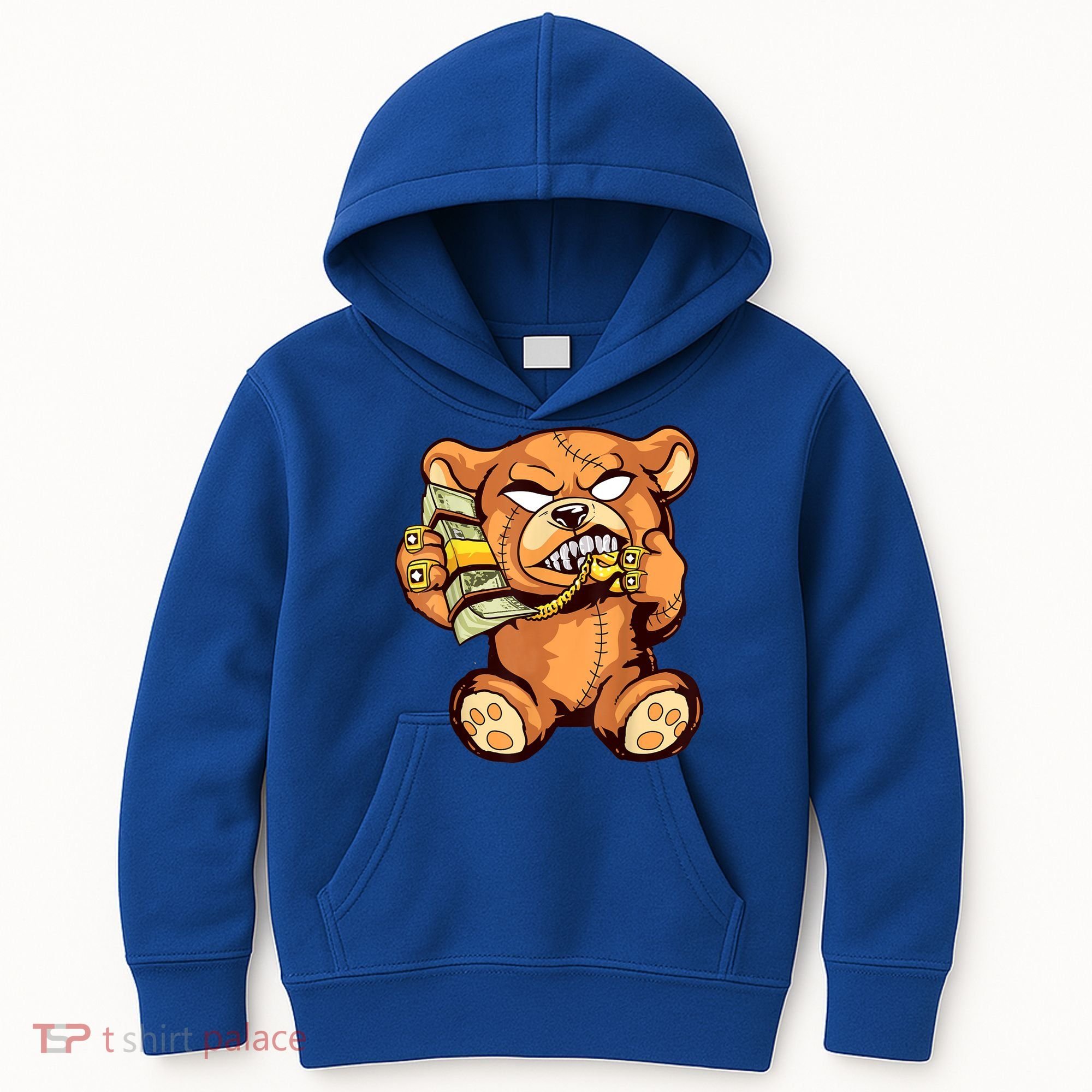 Money Calling Hip Hop Teddy Bear Gangster Rap Drip Swag Dope Kids Hoodie