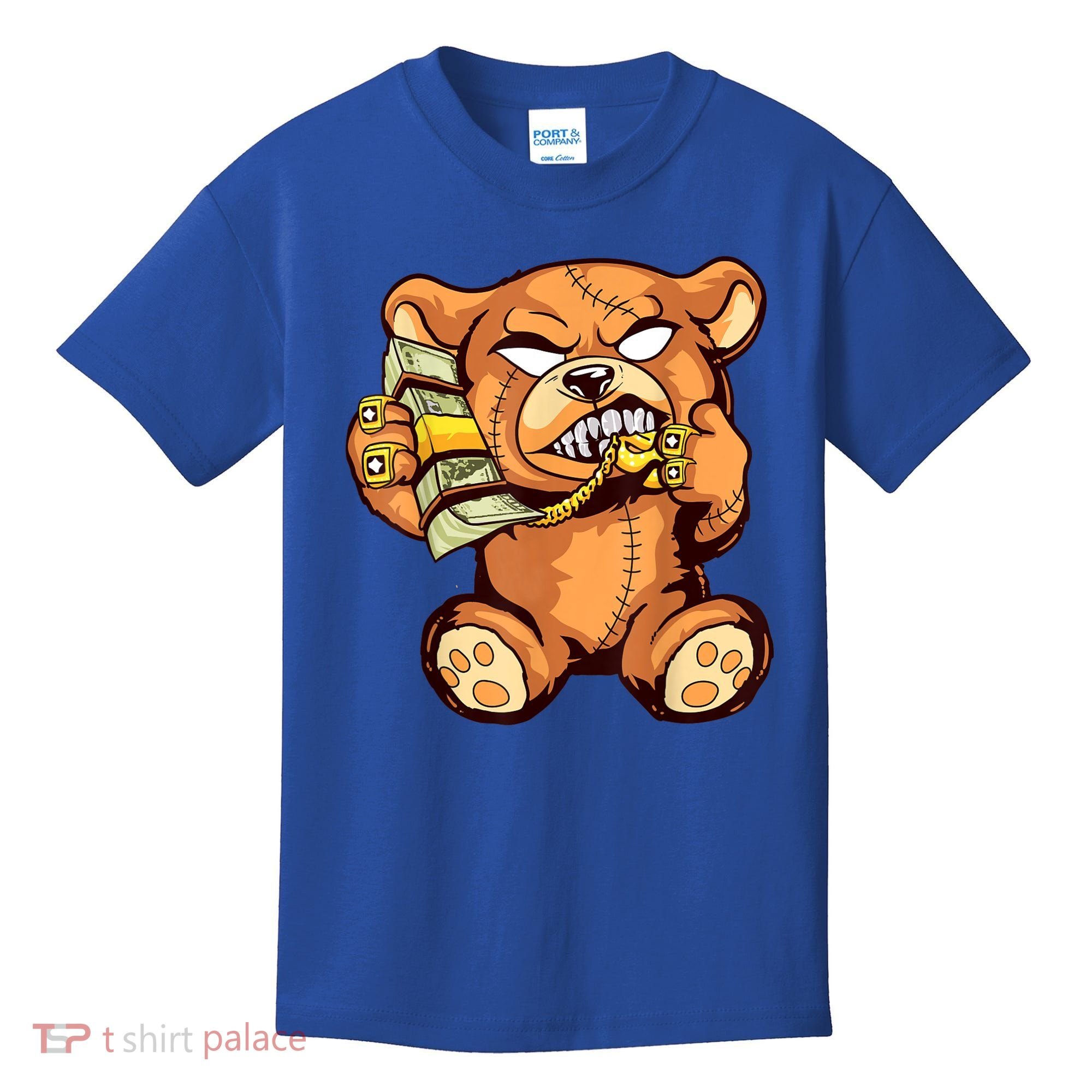 Money Calling Hip Hop Teddy Bear Gangster Rap Drip Swag Dope Kids T-Shirt