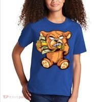 Money Calling Hip Hop Teddy Bear Gangster Rap Drip Swag Dope Kids T-Shirt thumb 2
