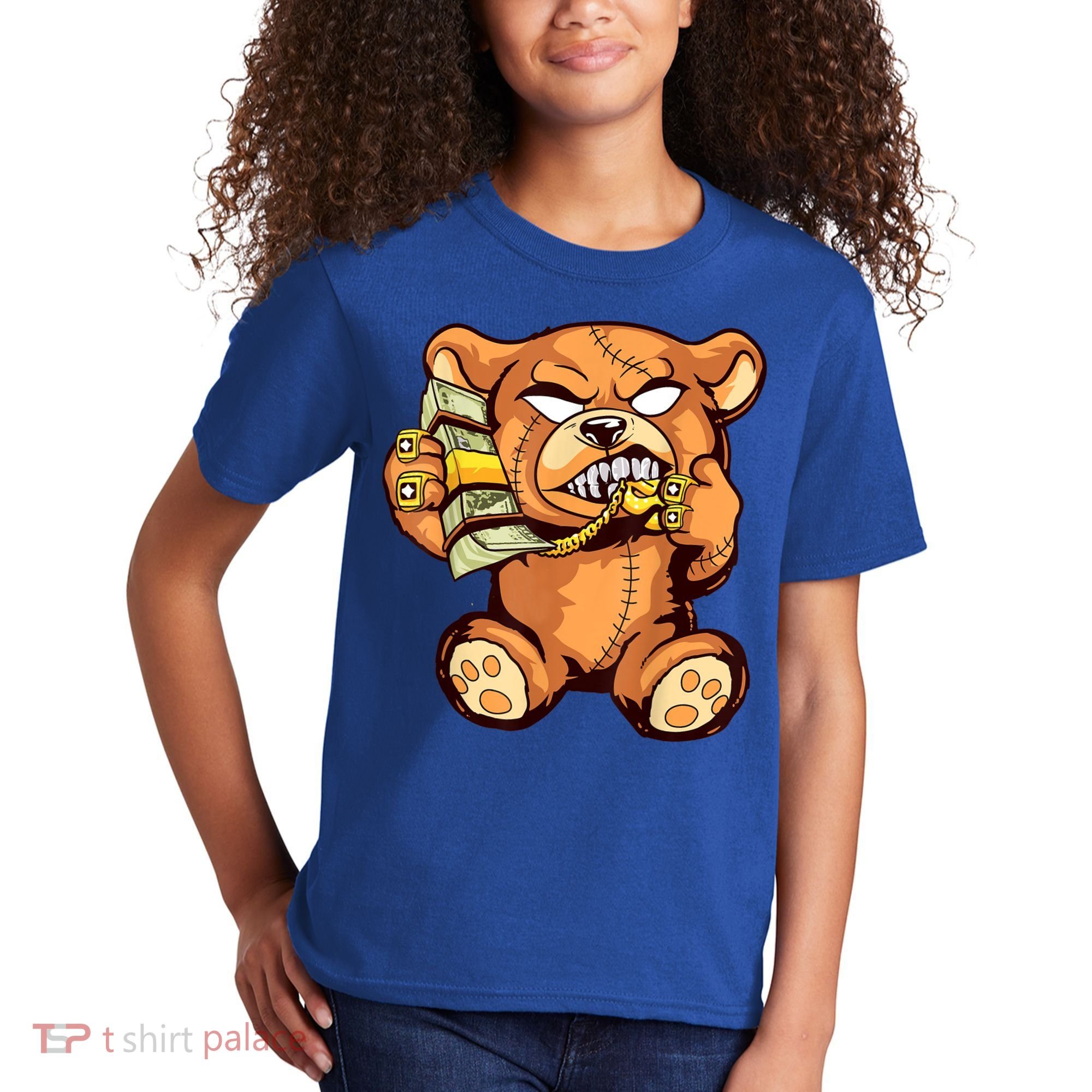 Money Calling Hip Hop Teddy Bear Gangster Rap Drip Swag Dope Kids T-Shirt