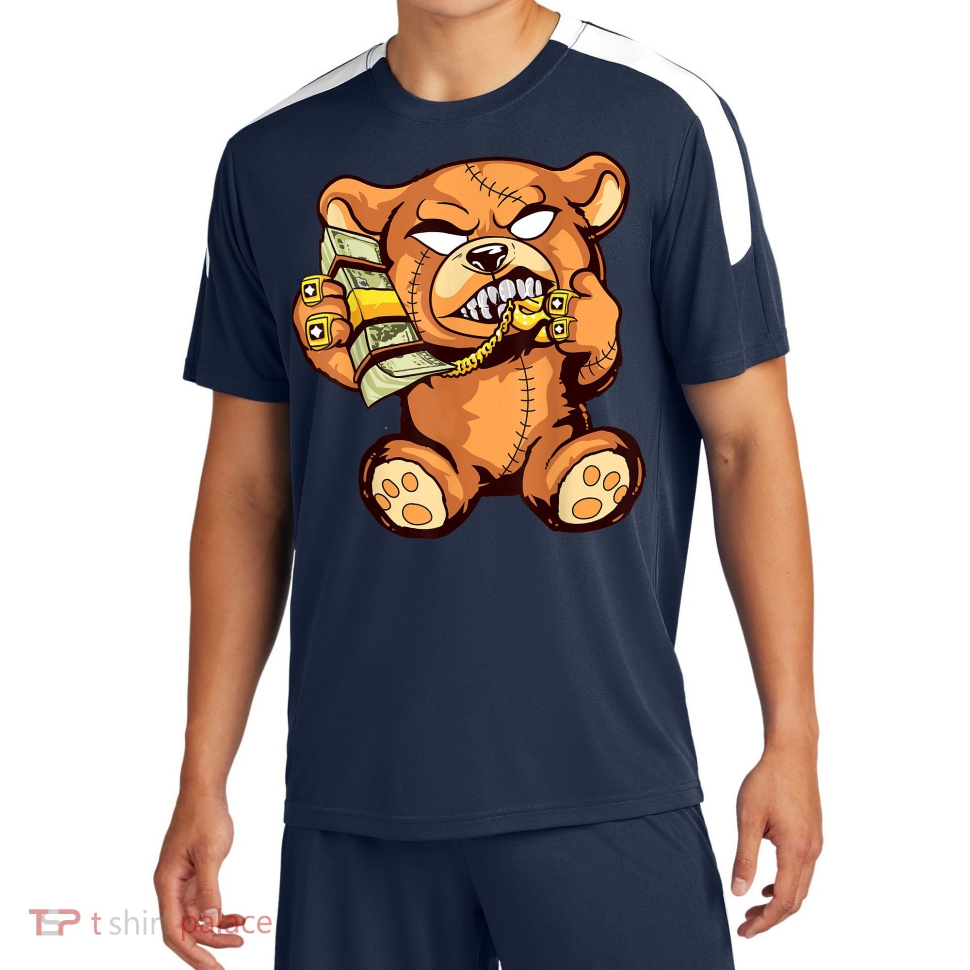 Money Calling Hip Hop Teddy Bear Gangster Rap Drip Swag Dope Sport-Tek Competitor United Soccer Jersey