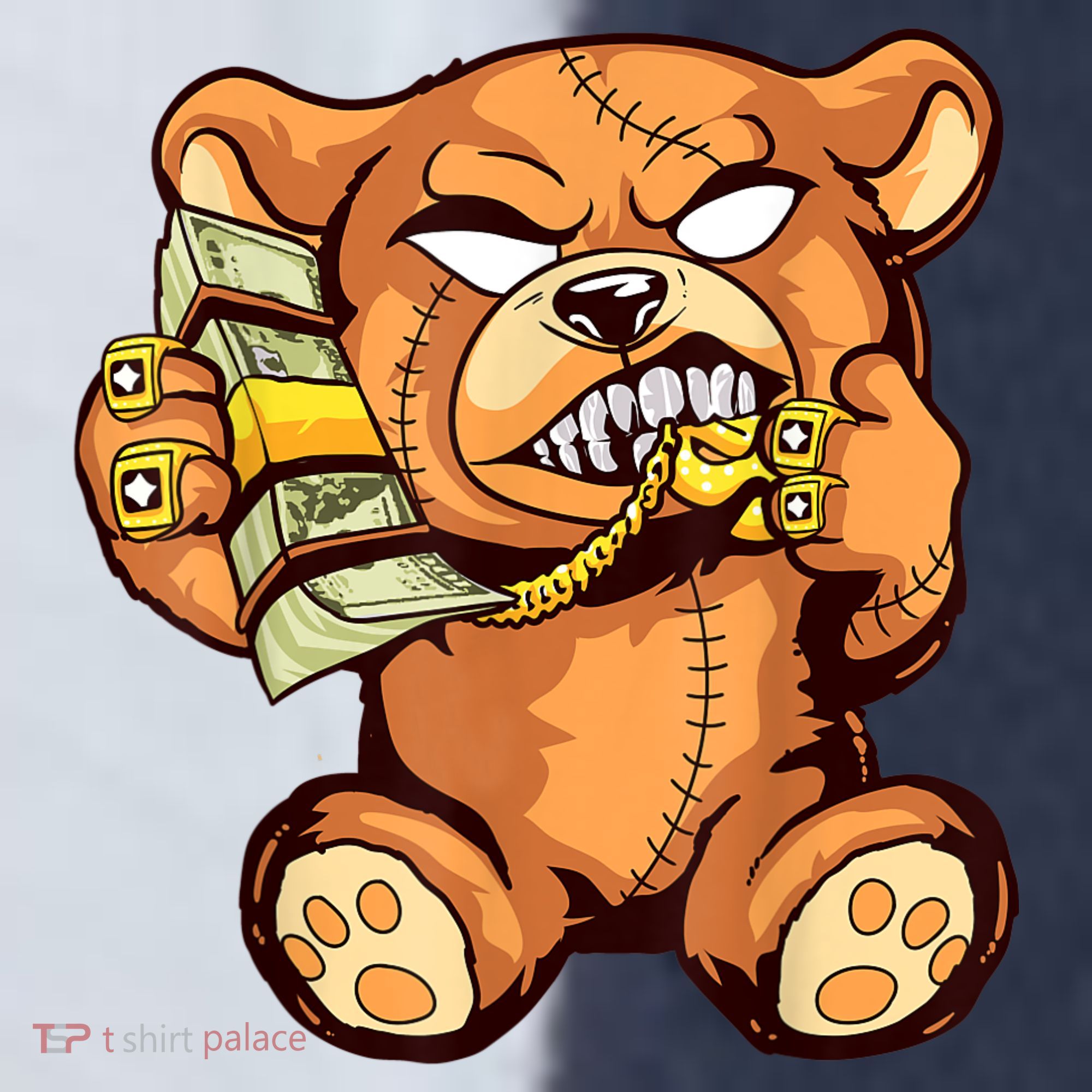 Money Calling Hip Hop Teddy Bear Gangster Rap Drip Swag Dope Sport-Tek Competitor United Soccer Jersey