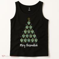 Merry Chrismukkah Hanukkah Dreidel Christmas Tree Chanukah Tank Top thumb 2
