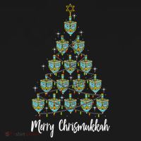 Merry Chrismukkah Hanukkah Dreidel Christmas Tree Chanukah Women's Long Sleeve Shirt thumb 2