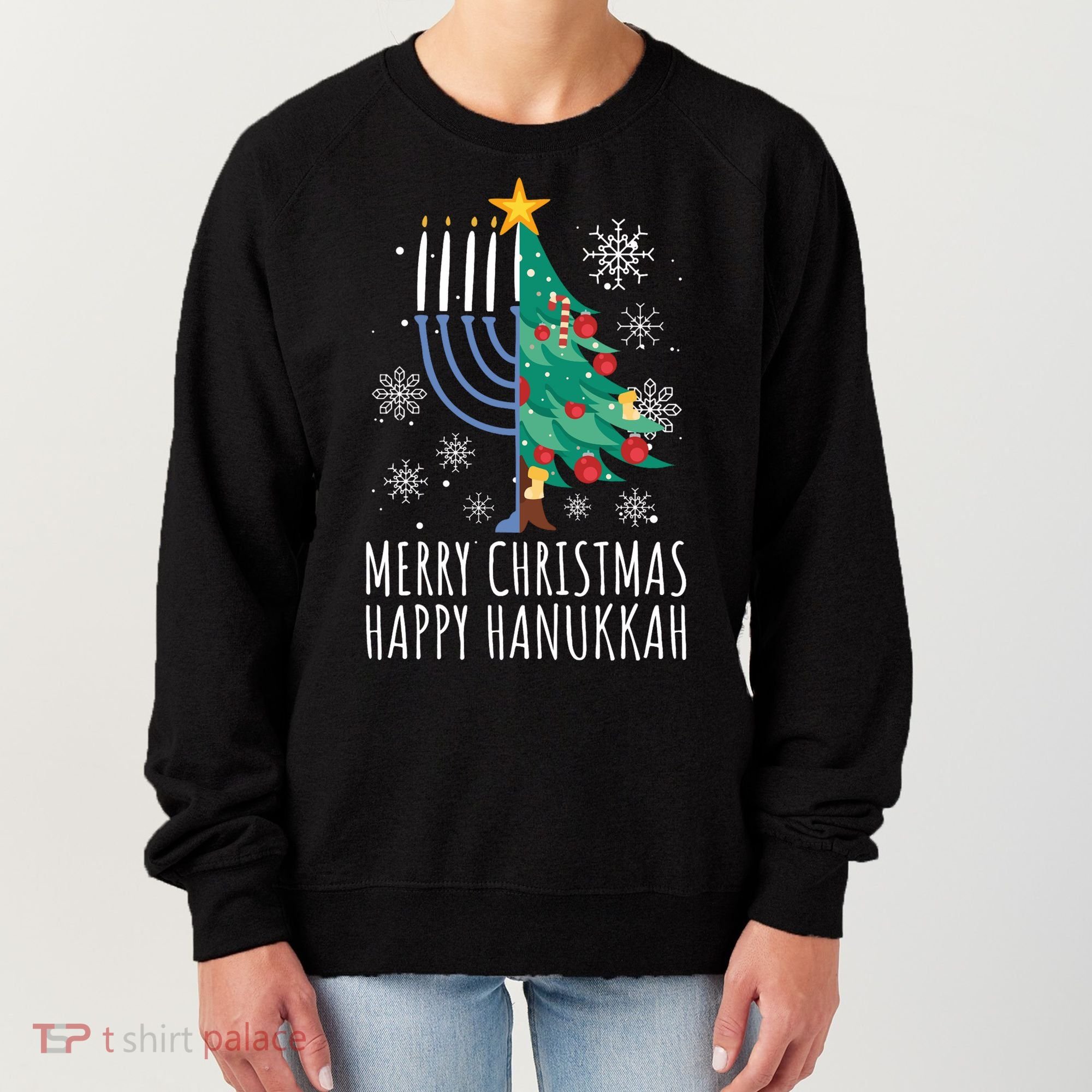 Merry Chrismukkah Happy Christmas Hanukkah Women's Sweatshirt