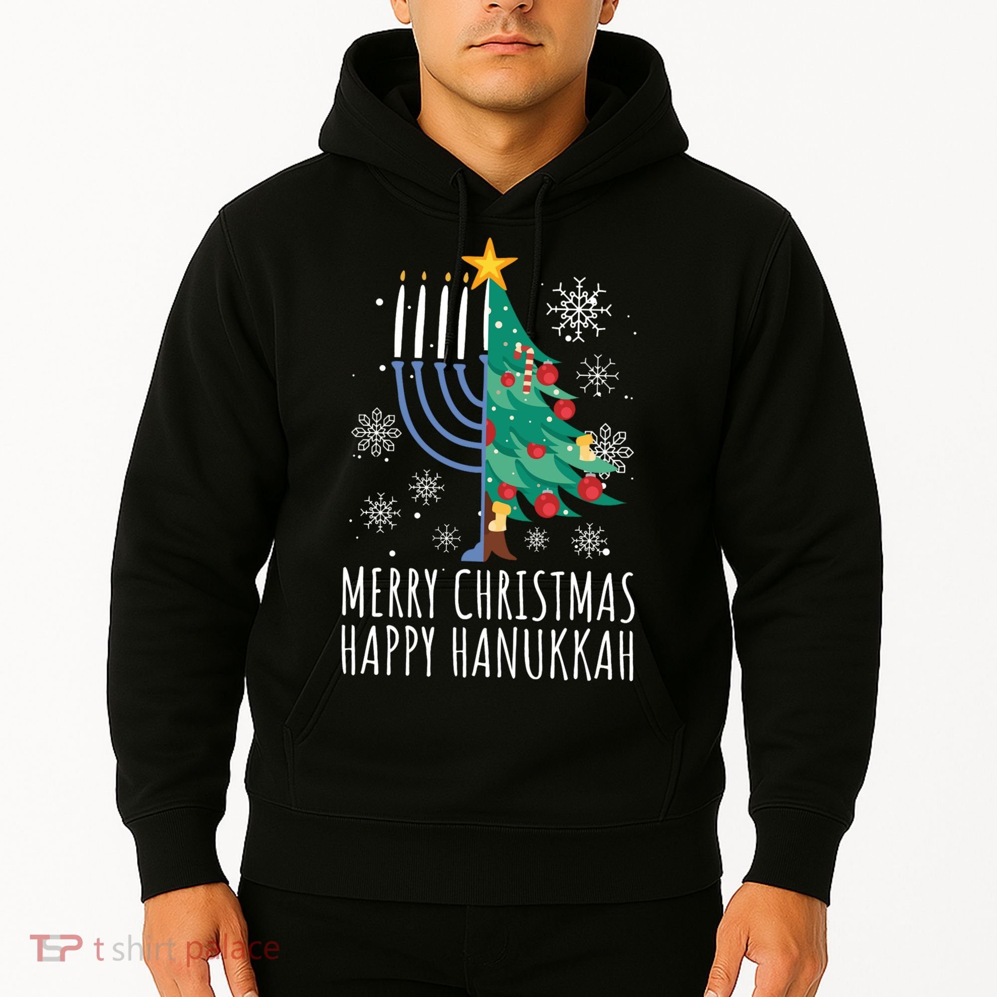Merry Chrismukkah Happy Christmas Hanukkah Hoodie