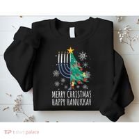 Merry Chrismukkah Happy Christmas Hanukkah Sweatshirt thumb 2