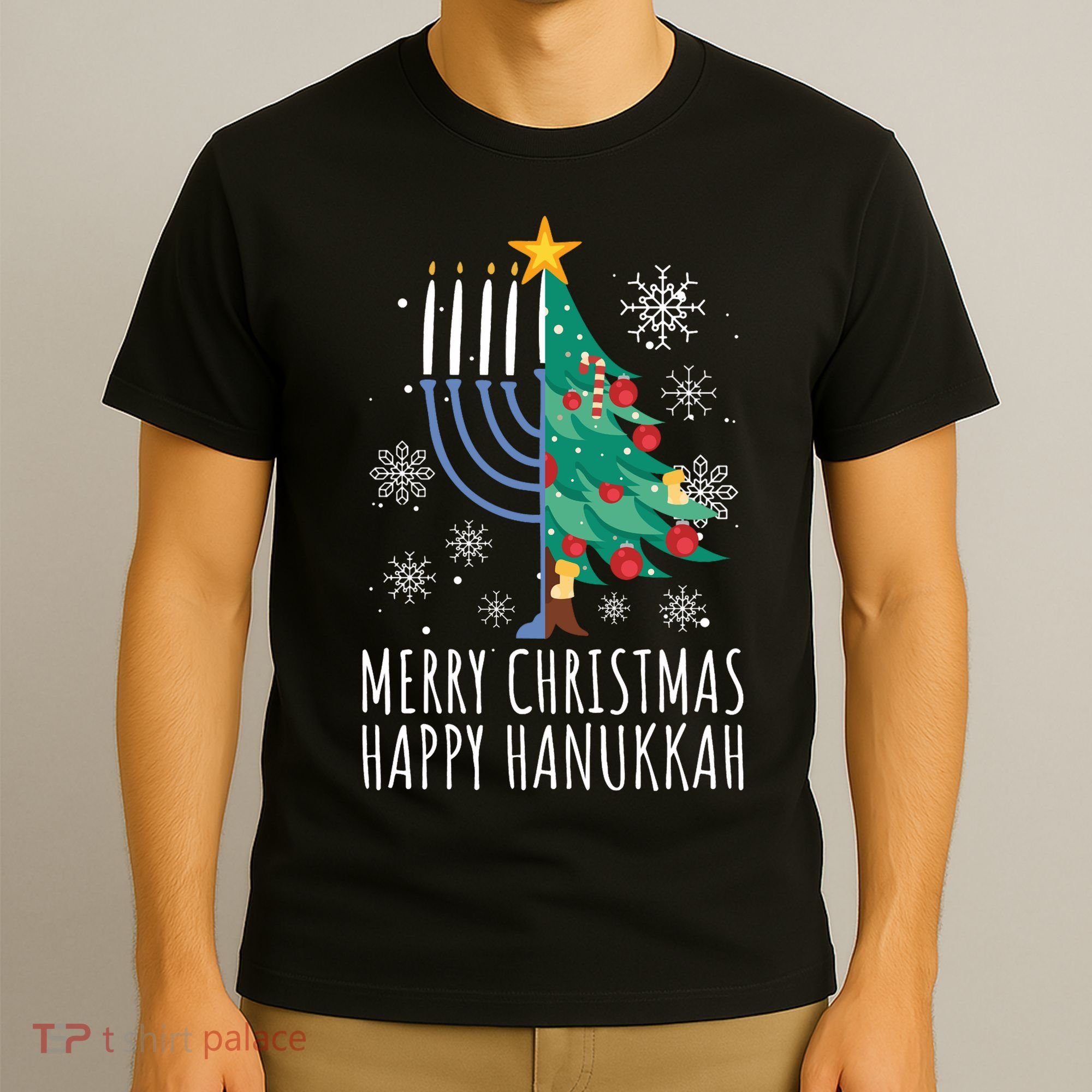 Merry Chrismukkah Happy Christmas Hanukkah T-Shirt