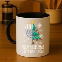 Merry Chrismukkah Happy Christmas Hanukkah Coffee Mug thumb 4