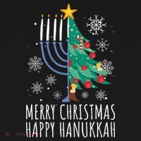 Merry Chrismukkah Happy Christmas Hanukkah Women's Hoodie thumb 2