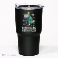 Merry Chrismukkah Happy Christmas Hanukkah Tumbler thumb 0
