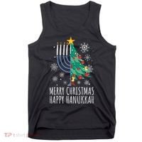 Merry Chrismukkah Happy Christmas Hanukkah Tank Top thumb 0