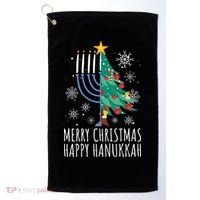 Merry Chrismukkah Happy Christmas Hanukkah Golf Towel thumb 0