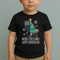 Merry Chrismukkah Happy Christmas Hanukkah Toddler T-Shirt thumb 2