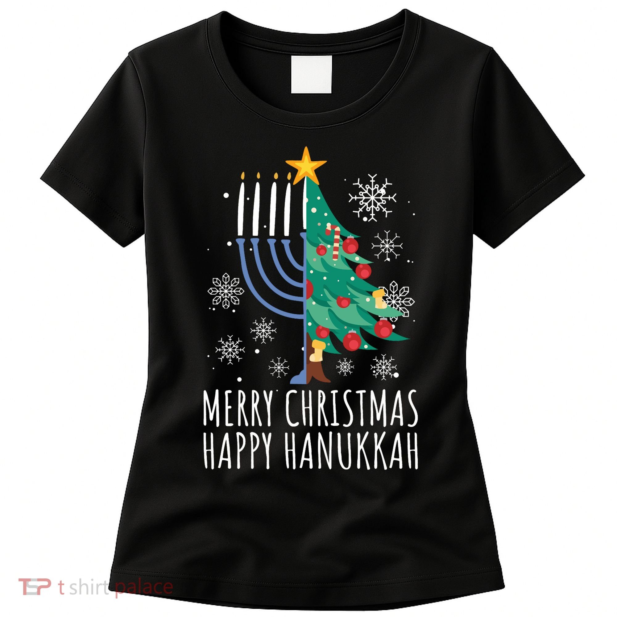 Merry Chrismukkah Happy Christmas Hanukkah Women's T-Shirt
