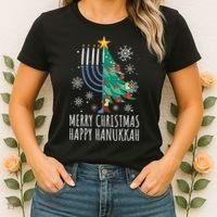 Merry Chrismukkah Happy Christmas Hanukkah Women's T-Shirt thumb 2