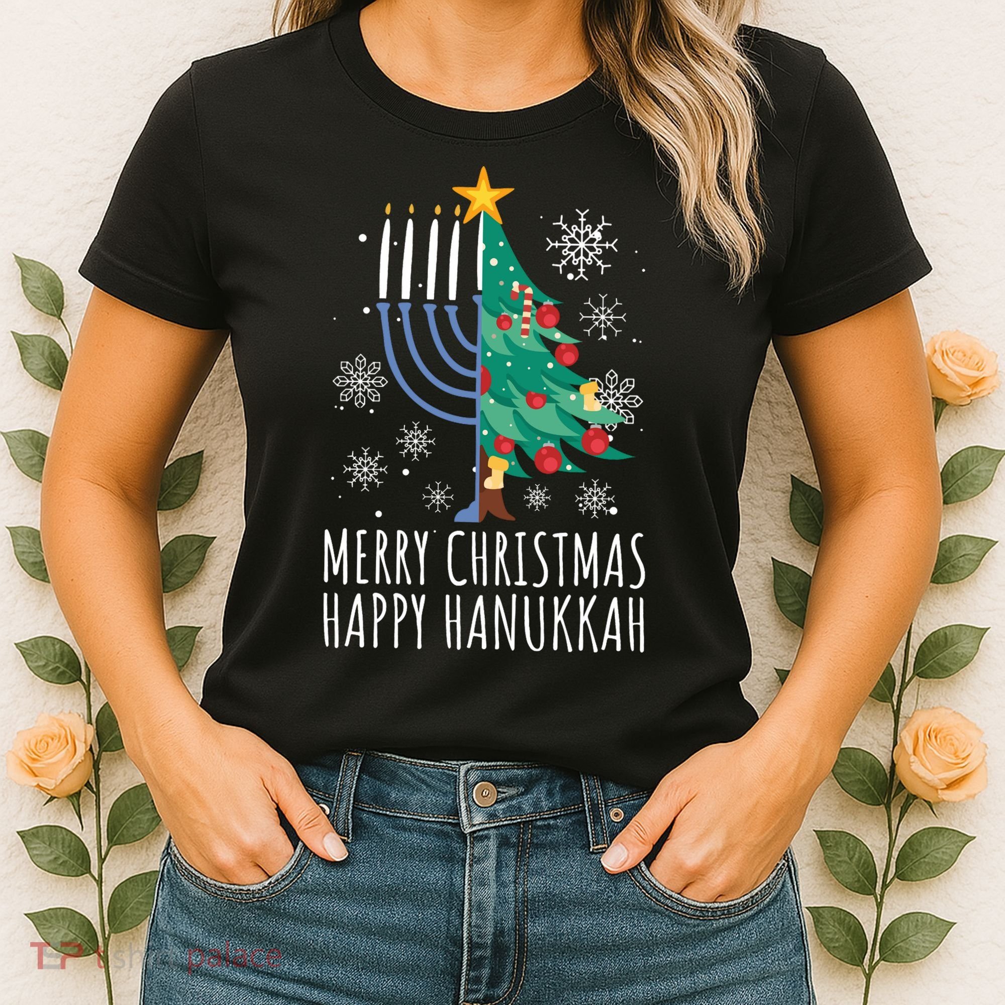 Merry Chrismukkah Happy Christmas Hanukkah Women's T-Shirt