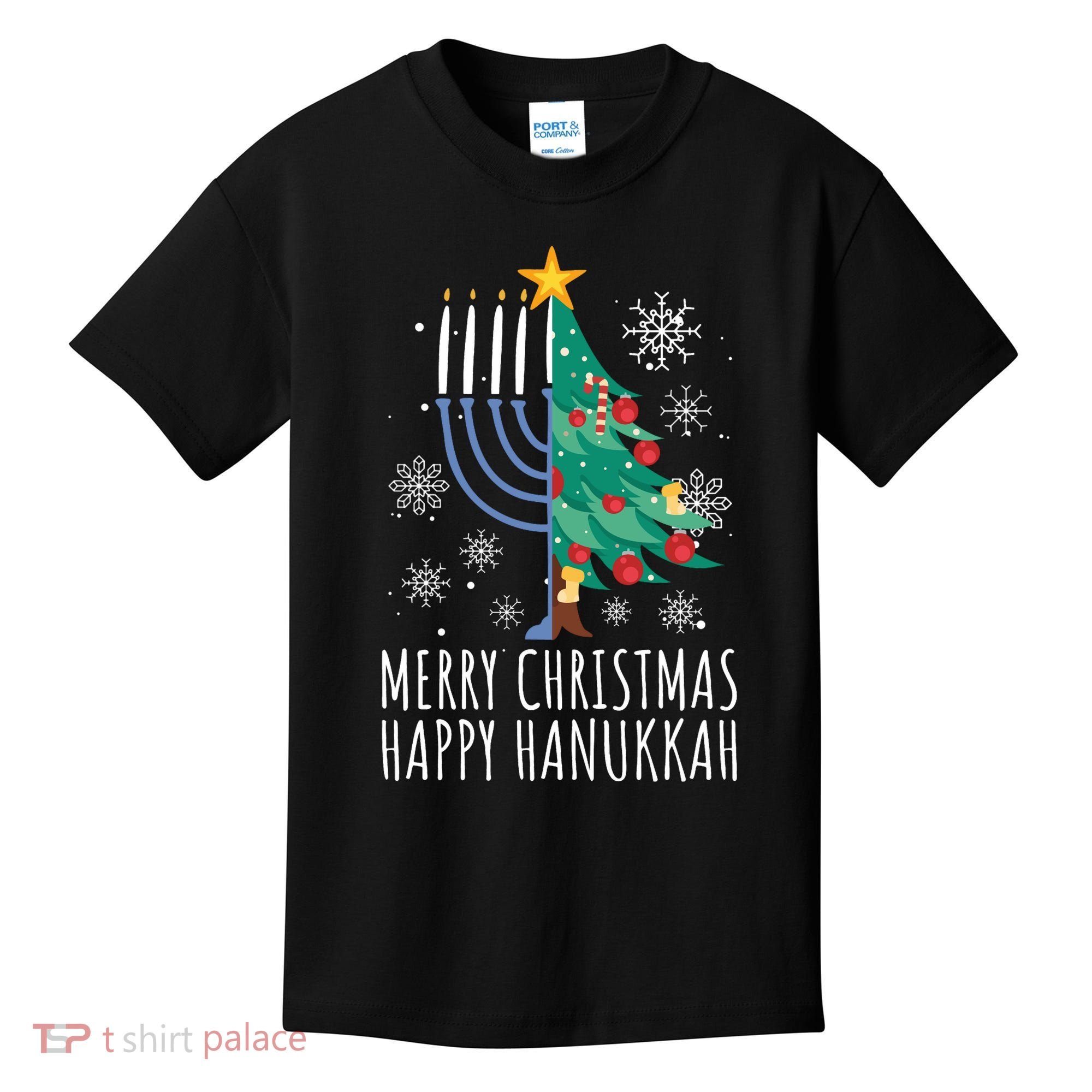 Merry Chrismukkah Happy Christmas Hanukkah Kids T-Shirt