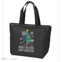 Merry Chrismukkah Happy Christmas Hanukkah Tote Bag thumb 3