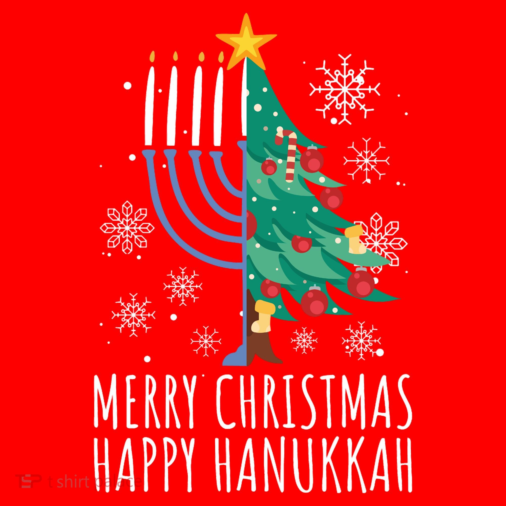 Merry Chrismukkah Happy Christmas Hanukkah Santa Hat