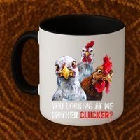 Mother Clucker Hen Humor | Chicken Shirts For Chicken Lovers Coffee Mug thumb 2