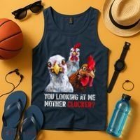 Mother Clucker Hen Humor | Chicken Shirts For Chicken Lovers Tank Top thumb 4