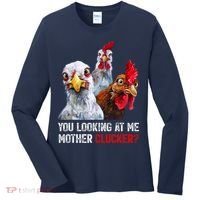 Mother Clucker Hen Humor | Chicken Shirts For Chicken Lovers Women's Long Sleeve Shirt thumb 0