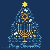Merry Chrismukkah Holiday Hanukkah Pajama Family Matching Women's Hoodie thumb 2