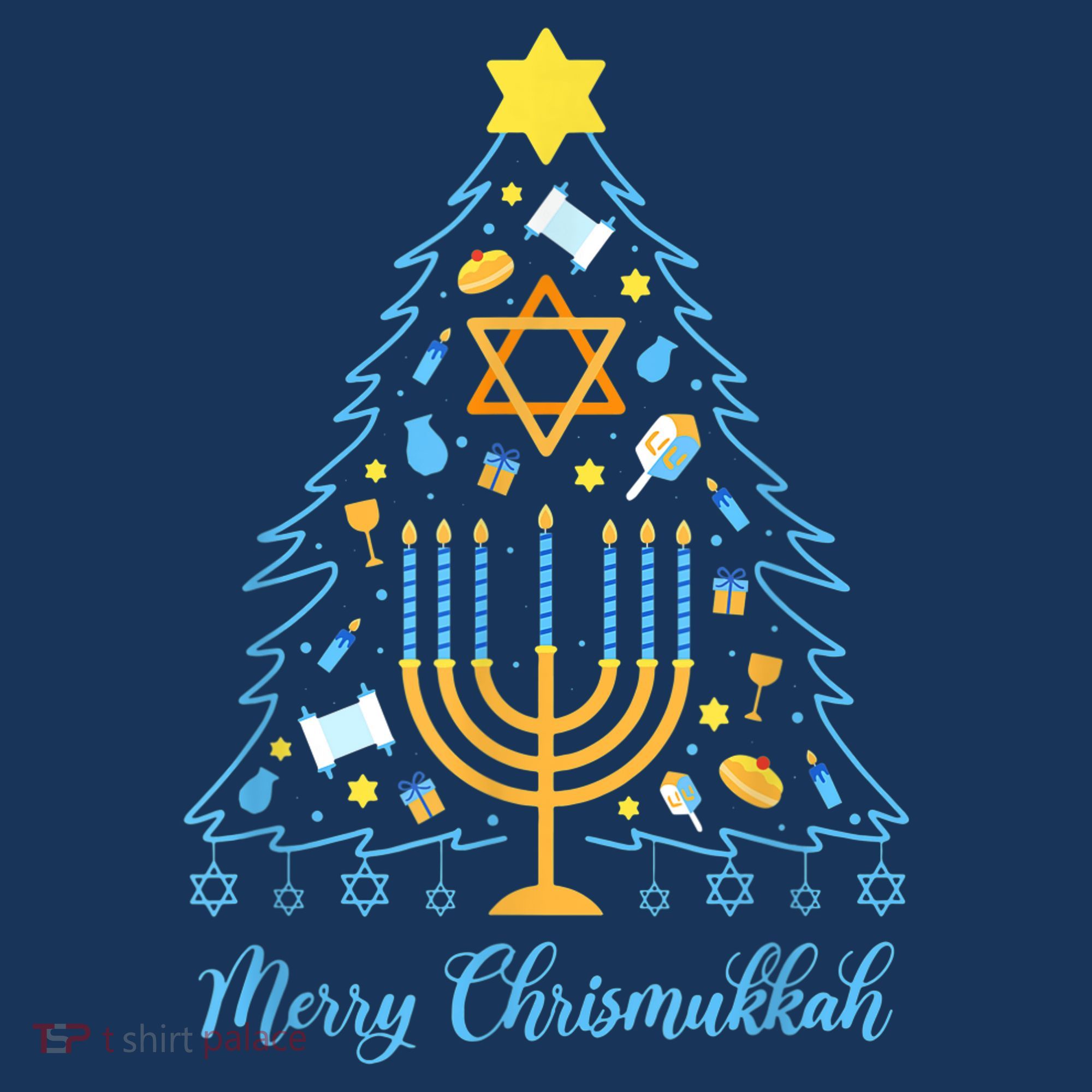 Merry Chrismukkah Holiday Hanukkah Pajama Family Matching Baby Bodysuit