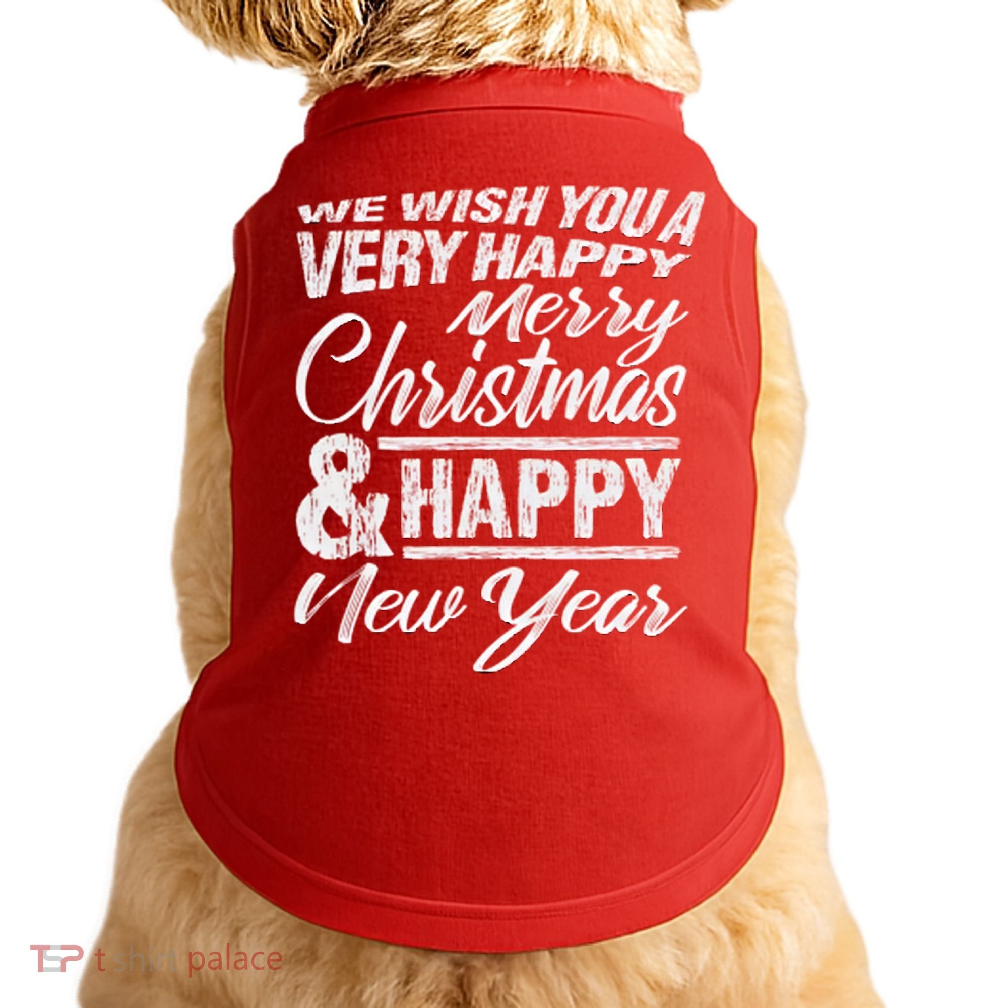 Merry Christmas Happy New Year Doggie Tank