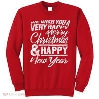 Merry Christmas Happy New Year Sweatshirt thumb 0