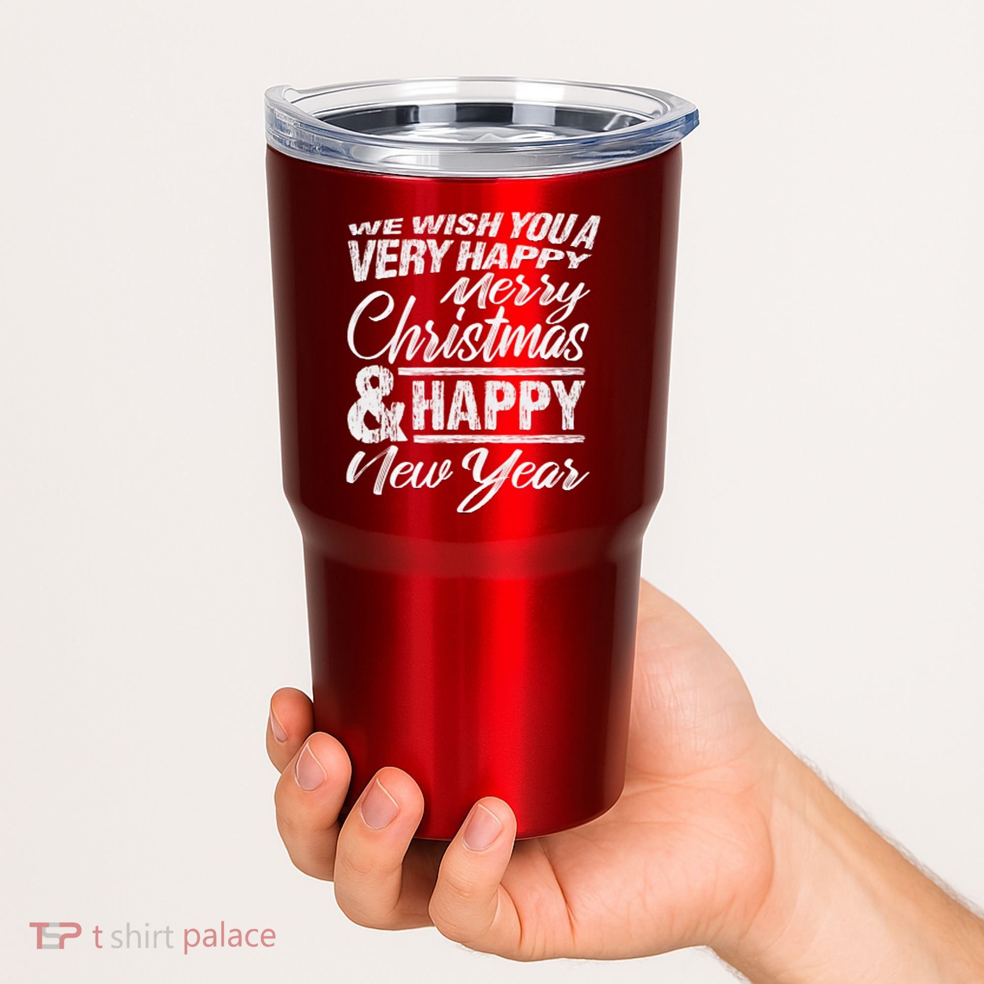 Merry Christmas Happy New Year Tumbler