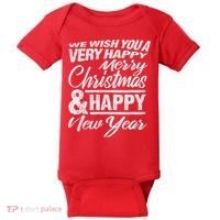 Merry Christmas Happy New Year Baby Bodysuit thumb 0