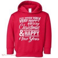 Merry Christmas Happy New Year Toddler Hoodie thumb 0