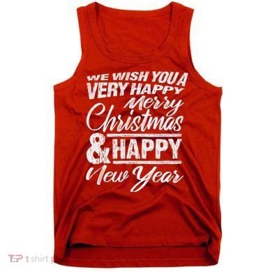 Merry Christmas Happy New Year Tank Top
