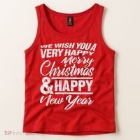 Merry Christmas Happy New Year Tank Top thumb 2