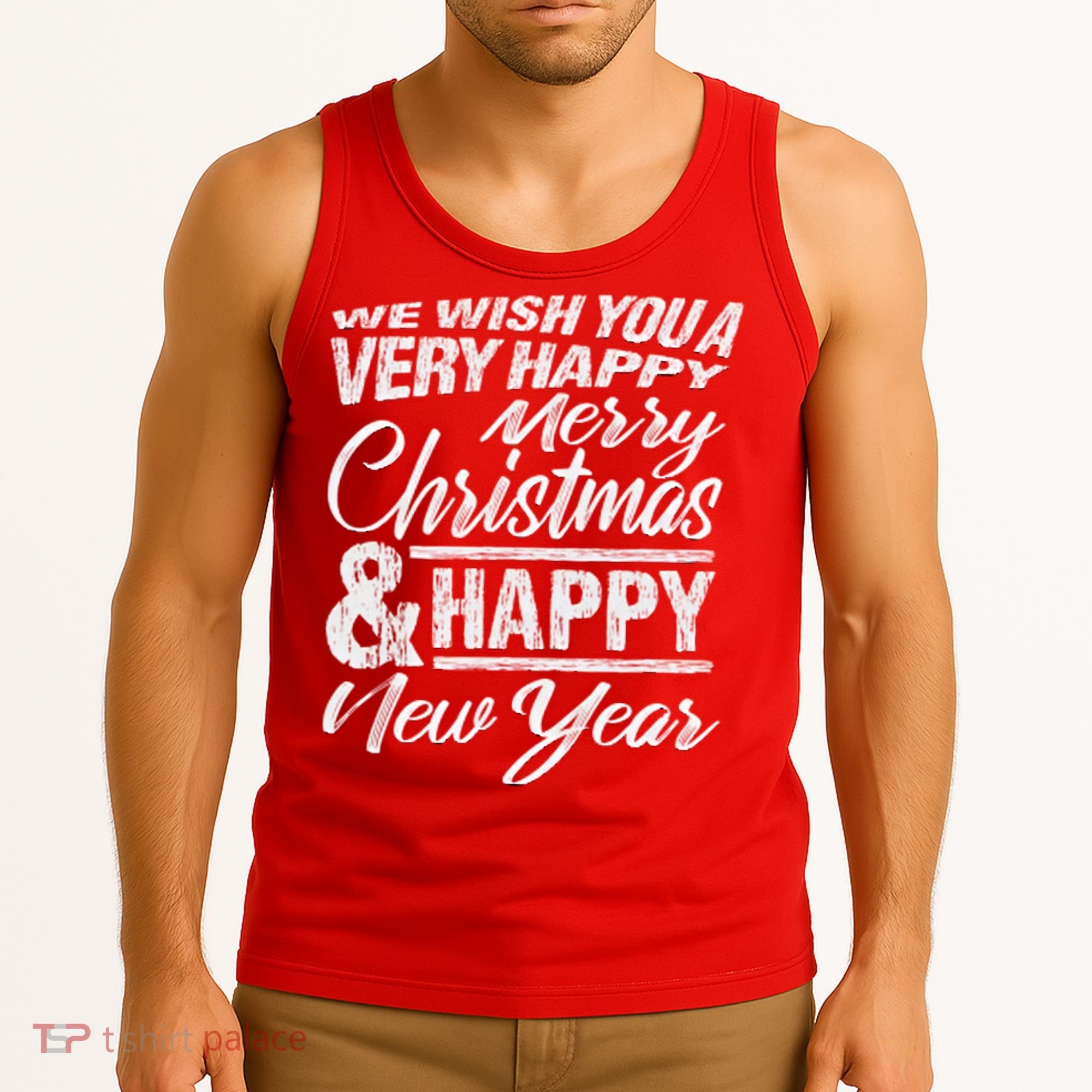 Merry Christmas Happy New Year Tank Top