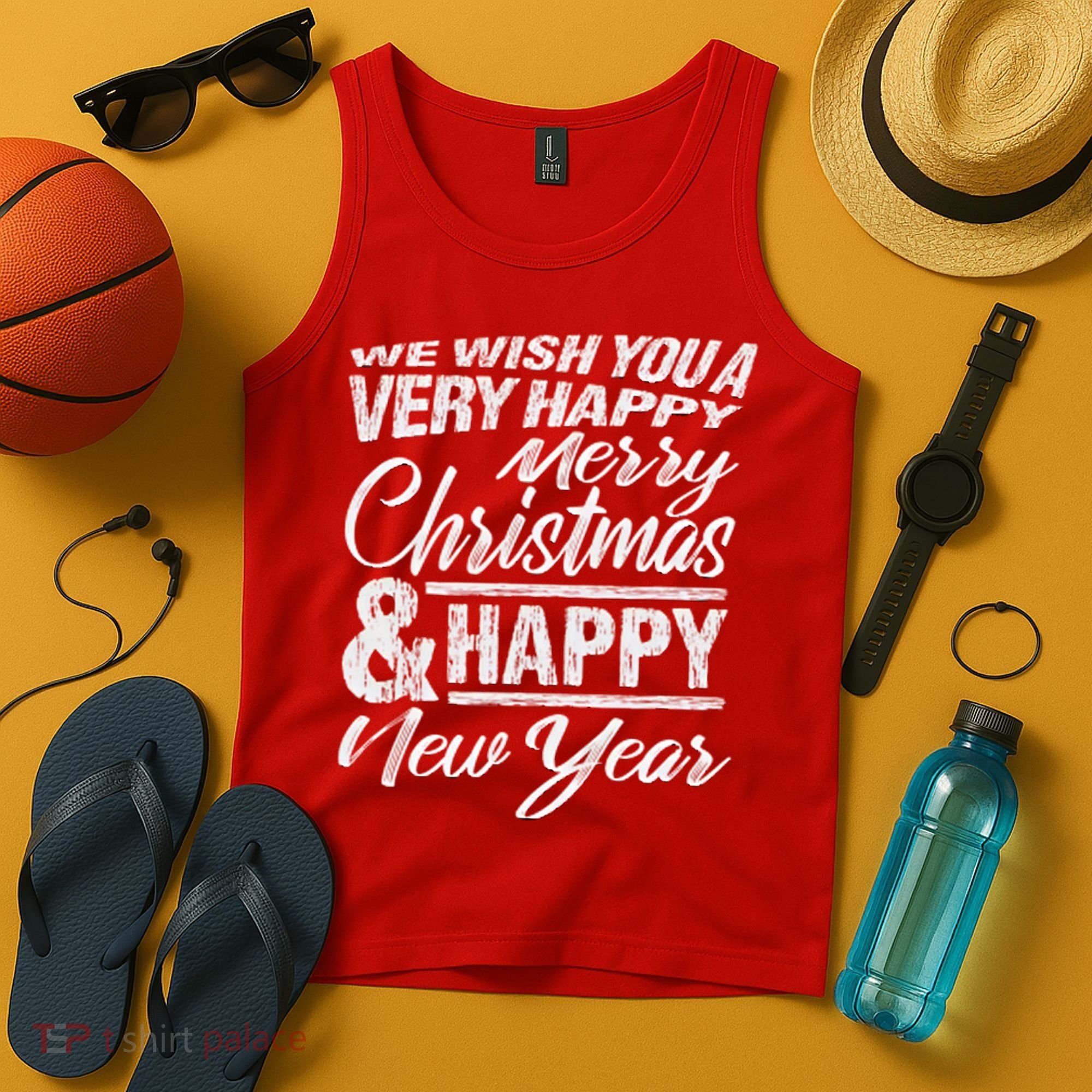 Merry Christmas Happy New Year Tank Top