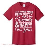 Merry Christmas Happy New Year Kids T-Shirt thumb 0
