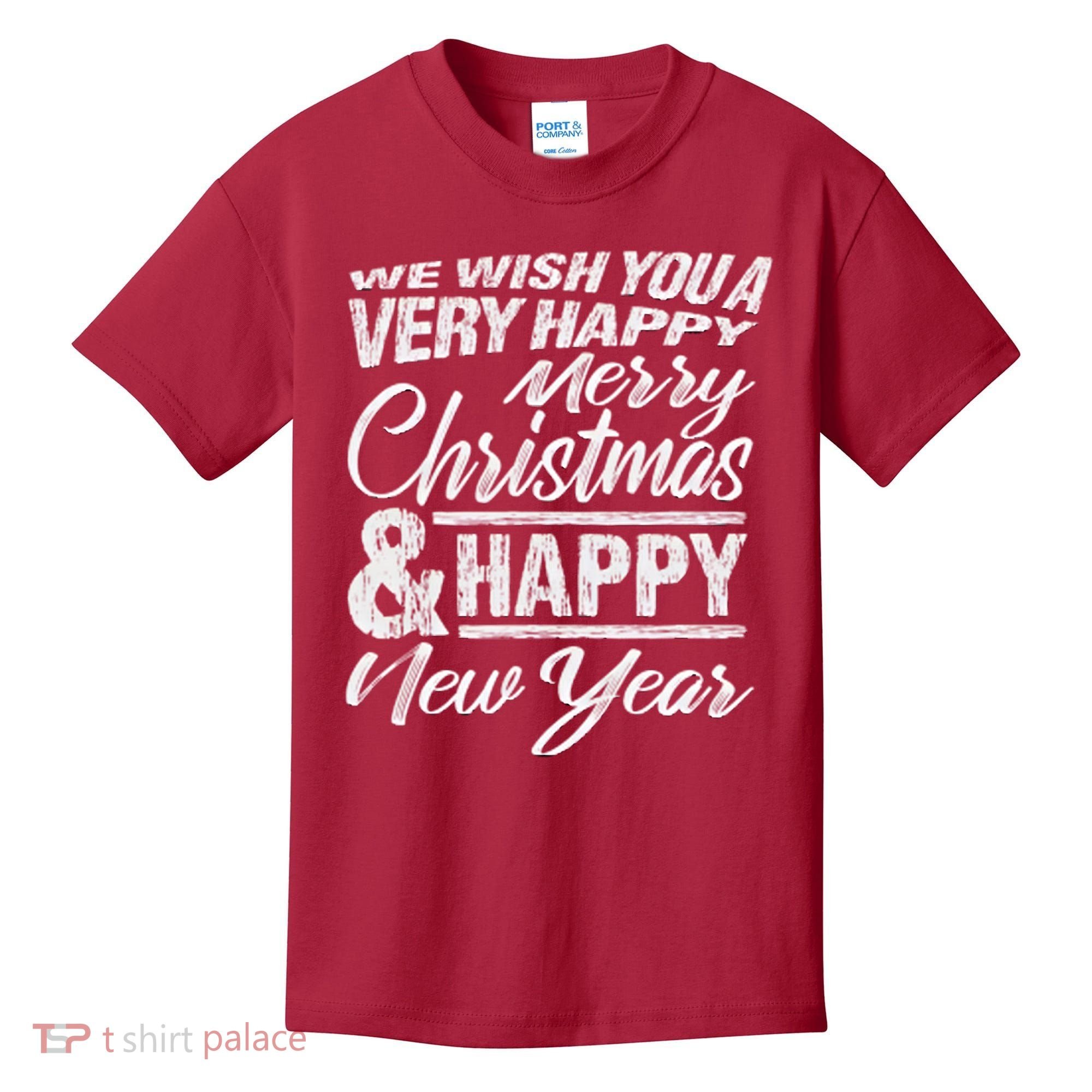 Merry Christmas Happy New Year Kids T-Shirt