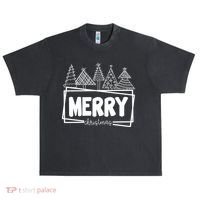 Merry Christmas Holiday Festive Urban Oversized Heavyweight T-Shirt thumb 0