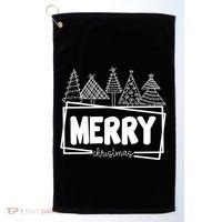Merry Christmas Holiday Festive Golf Towel thumb 0