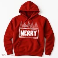 Merry Christmas Holiday Festive Hoodie thumb 0