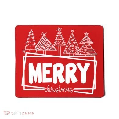 Merry Christmas Holiday Festive Mousepad