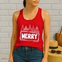 Merry Christmas Holiday Festive Women's Tank Top thumb 2