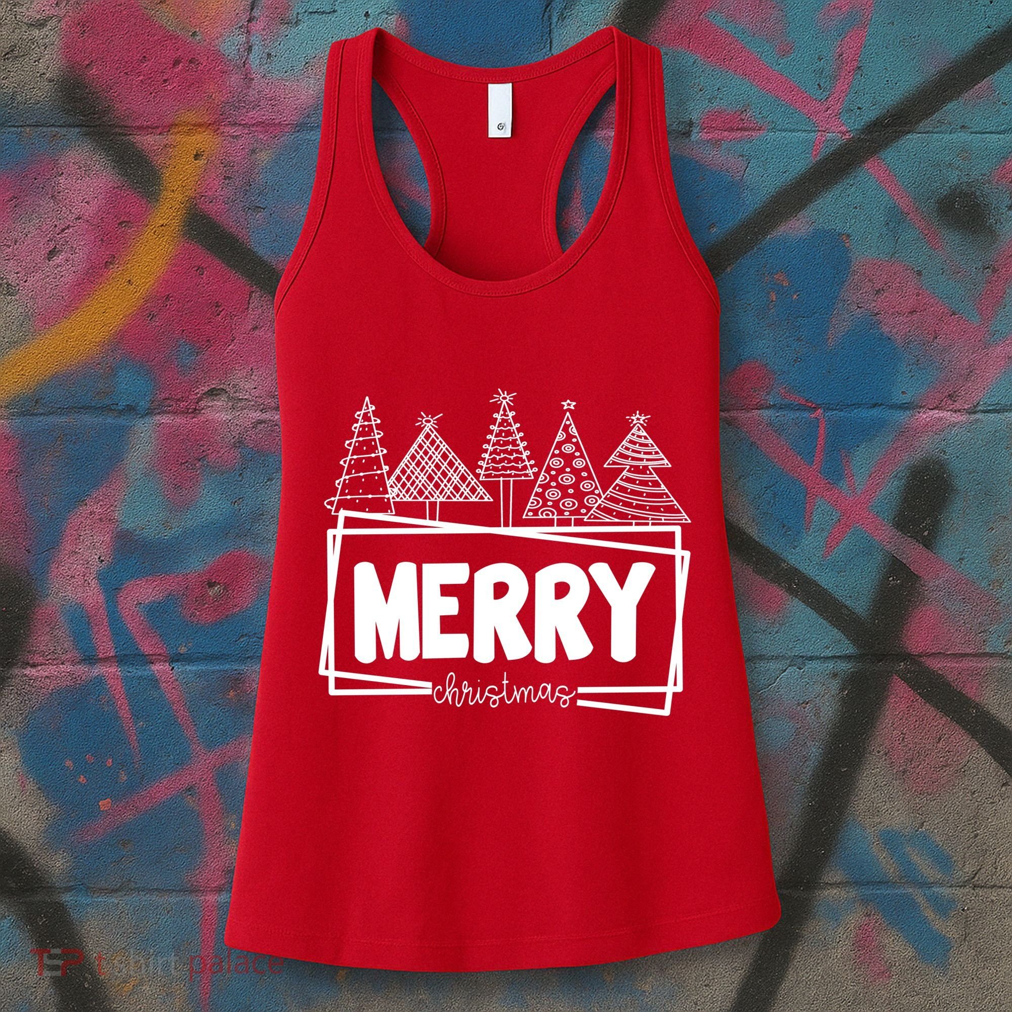Merry Christmas Holiday Festive Women's Tank Top