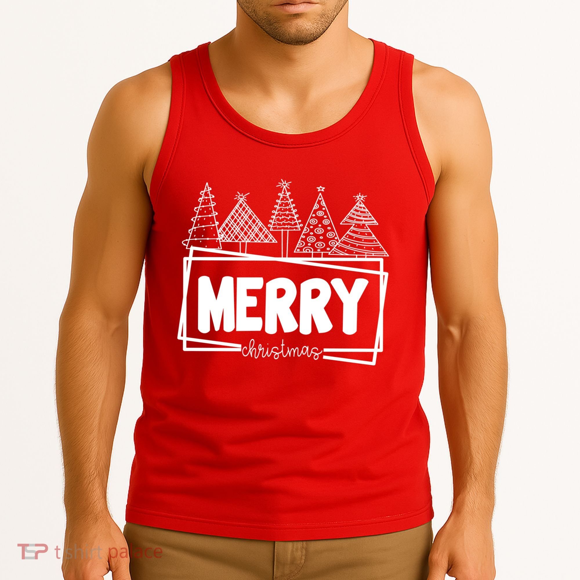 Merry Christmas Holiday Festive Tank Top